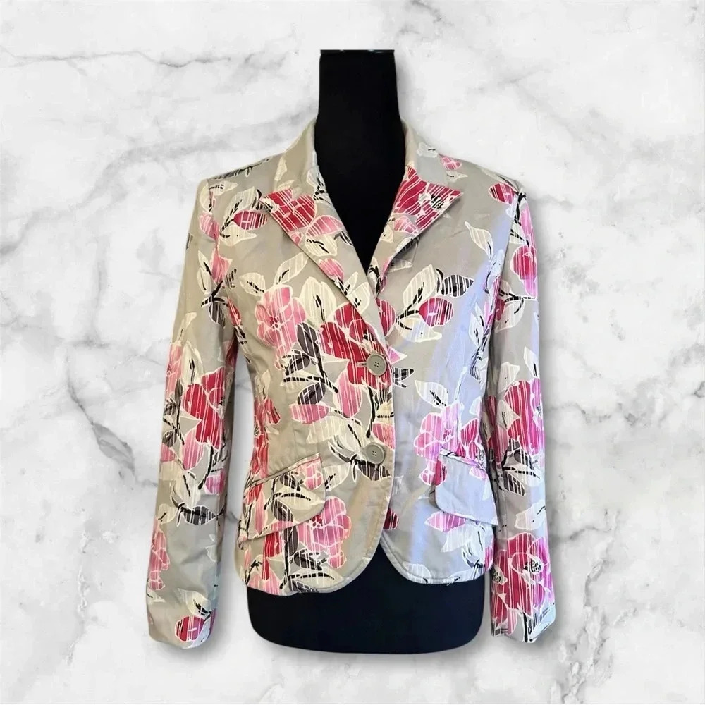 Amanda Smith cotton blend blazer sz 6 006